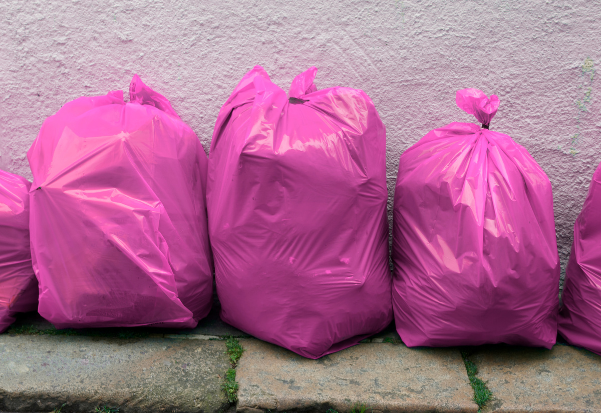 Pink Trash Bags